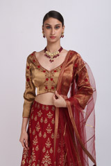 Maroon Embellished LehengaIMG_9886