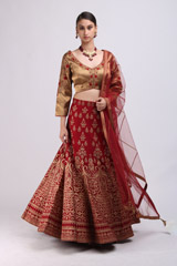 Maroon Embellished LehengaIMG_9892