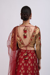 Maroon Embellished LehengaIMG_9897