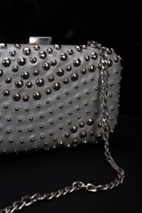 Grey Metal Studded ClutchIMG_1263