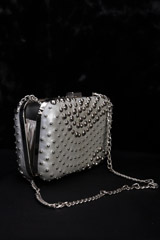 Grey Metal Studded ClutchIMG_1266