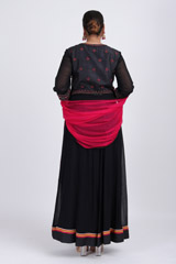 Black Floral Embroidered Anarkali SetIMG_3061