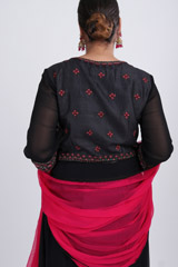 Black Floral Embroidered Anarkali SetIMG_3064