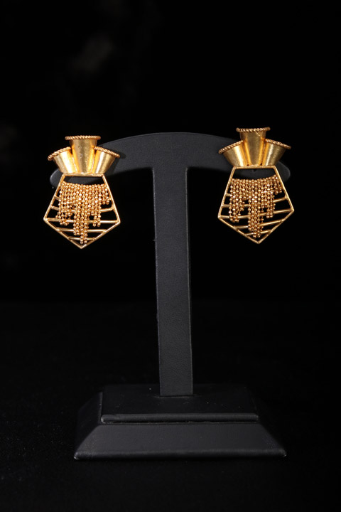 Textured Geometrical Earrings