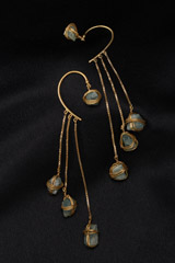Aquamarine Cascade Ear-Cuffs