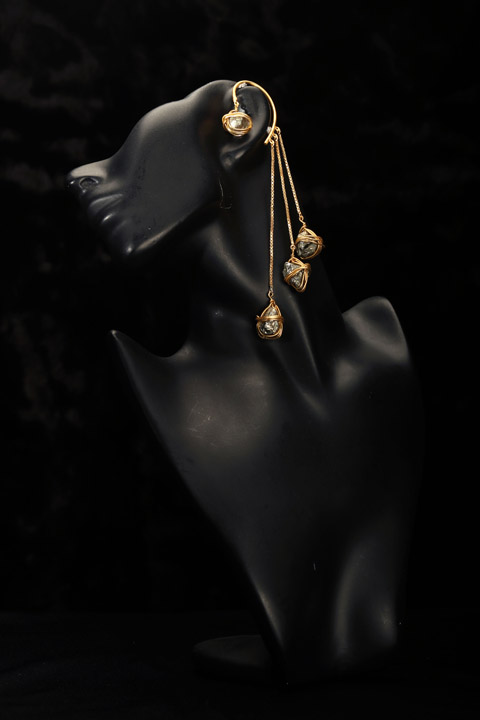 Pyrite Triple Layer Ear Cuffs