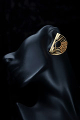 Weaved Ball Chain Semi Circle Earcuff