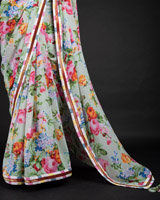 Mint Floral Saree_DSC4560