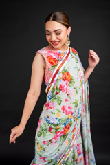Mint Floral Saree_DSC4564-Edit