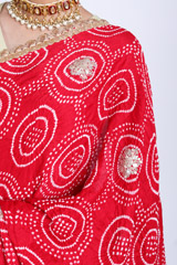 Mint Bandhani Lehenga SareeIMG_7717