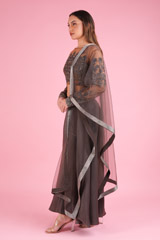 Moss Grey LehengaDSC00416