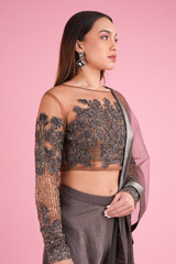 Moss Grey LehengaDSC00418