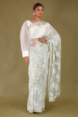 Grey Embroidered SareeDSC07348