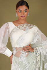 Grey Embroidered SareeDSC07349