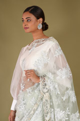 Grey Embroidered SareeDSC07350
