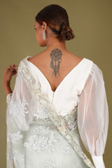 Grey Embroidered SareeDSC07354