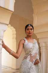 Grey Embroidered SareeDSC07626