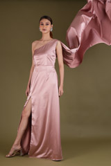 Light Metallic Pink Gown