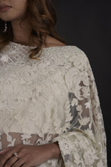 Green Embroidered Saree_DTR0265