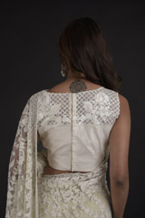 Green Embroidered Saree_DTR0272