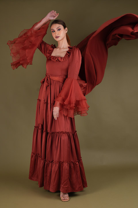 Seher Rust Gown