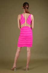 Pink Striped Cut Out DressDSC03706