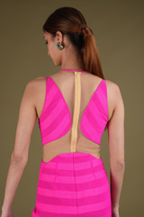 Pink Striped Cut Out DressDSC03707