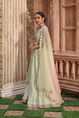 Pista Green Lucknowi LehengaIMG_1006