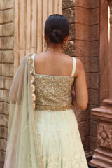 Pista Green Lucknowi LehengaIMG_1054