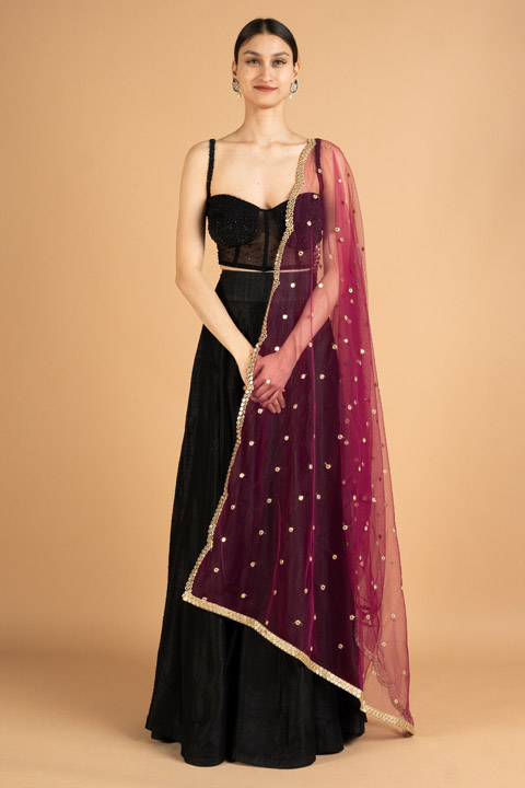 Purple Dupatta