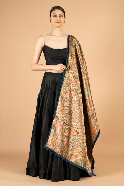 Yellow Floral Dupatta