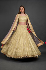 Yellow Zari Lehenga Set