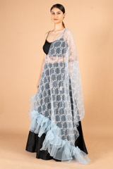 Blue Ruffle DupattaDSC07199