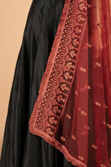 Red Net DupattaDSC07222