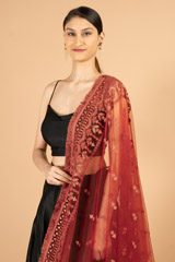 Red Net DupattaDSC07224