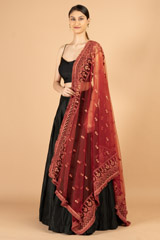 Red Net DupattaDSC07225