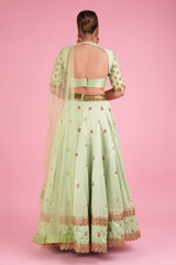 Green Embellished LehengaDSC00049