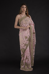 Pink Embroidered Saree512_video