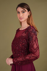 Windsor Wine Anarkali gownDSC00925