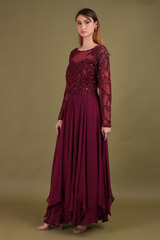 Windsor Wine Anarkali gownDSC00927