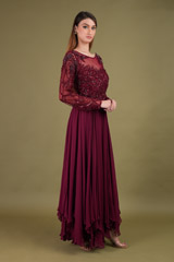 Windsor Wine Anarkali gownDSC00931
