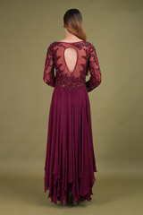 Windsor Wine Anarkali gownDSC00941