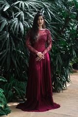 Windsor Wine Anarkali gownIMG_1276