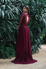 Windsor Wine Anarkali gownIMG_1334