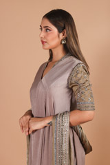 Sand Beige Cowl Kurta SetIMG_9480