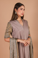 Sand Beige Cowl Kurta SetIMG_9483