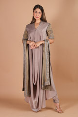 Sand Beige Cowl Kurta SetIMG_9484