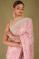 Pink and Gold Embroidered SareeDSC07296