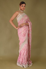Pink and Gold Embroidered SareeDSC07299