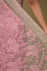 Pink and Gold Embroidered SareeDSC07303